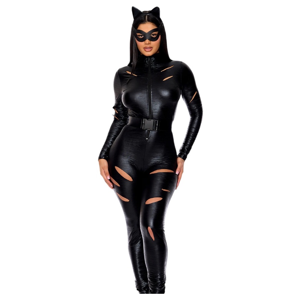 Forplay Distressed Feline Comic Book Character Costume